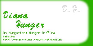 diana hunger business card